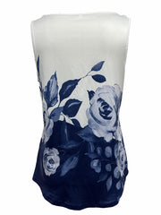 Floral Print V Neck Tank Top Sleeveless Casual Summer Women's Top