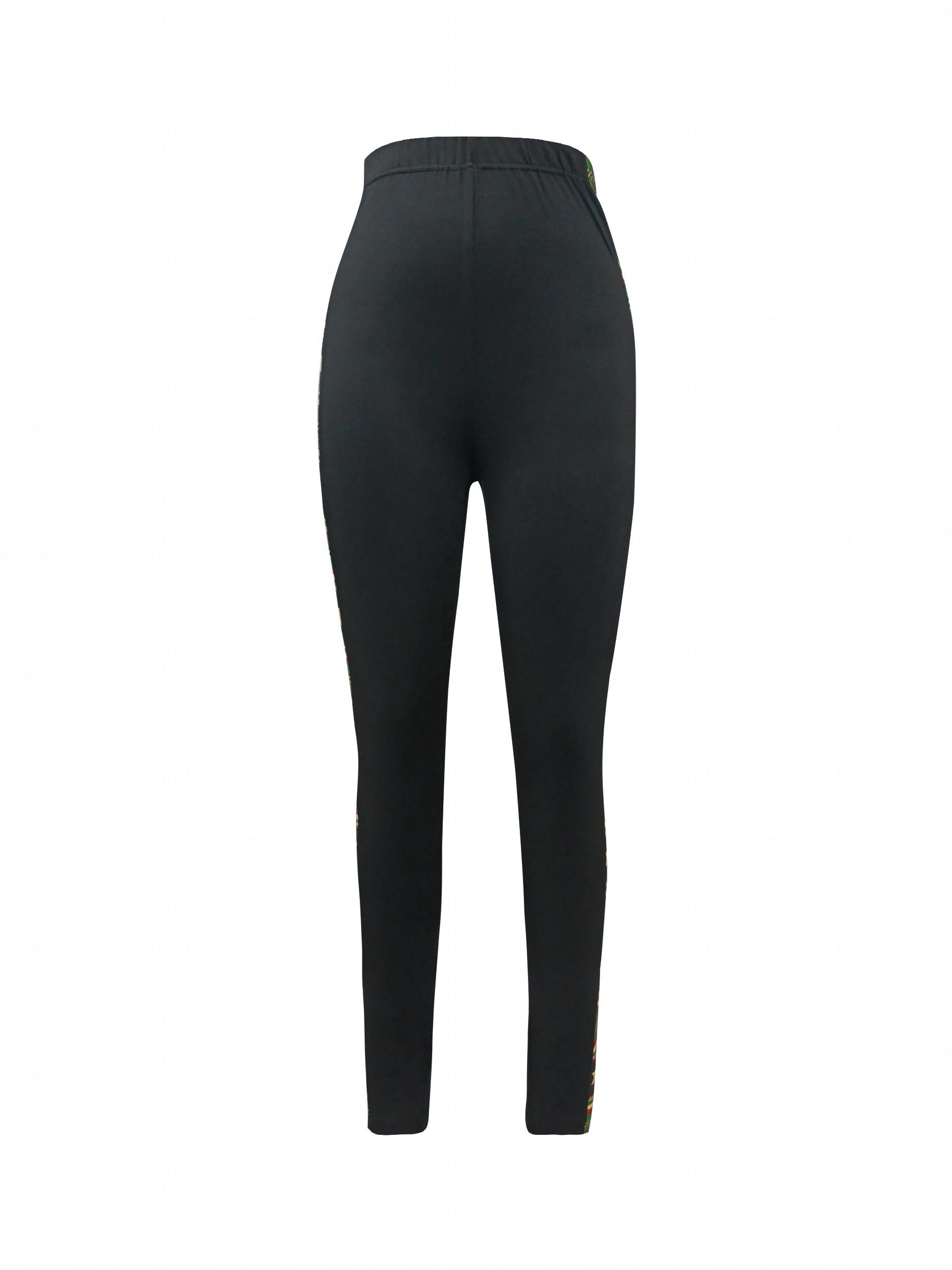 Side Paneled Skinny Leggings High Waist Stretchy Leggings