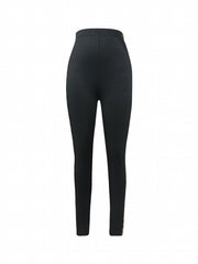 Side Paneled Skinny Leggings High Waist Stretchy Leggings