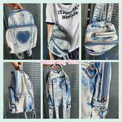 Retro Love Rhinestone Women's Backpack