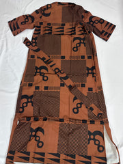 Graphic Print Windproof Jacket Vintage Long Length Outerwear