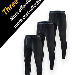 Men's Solid Pocket Leggings Active Compression Pants