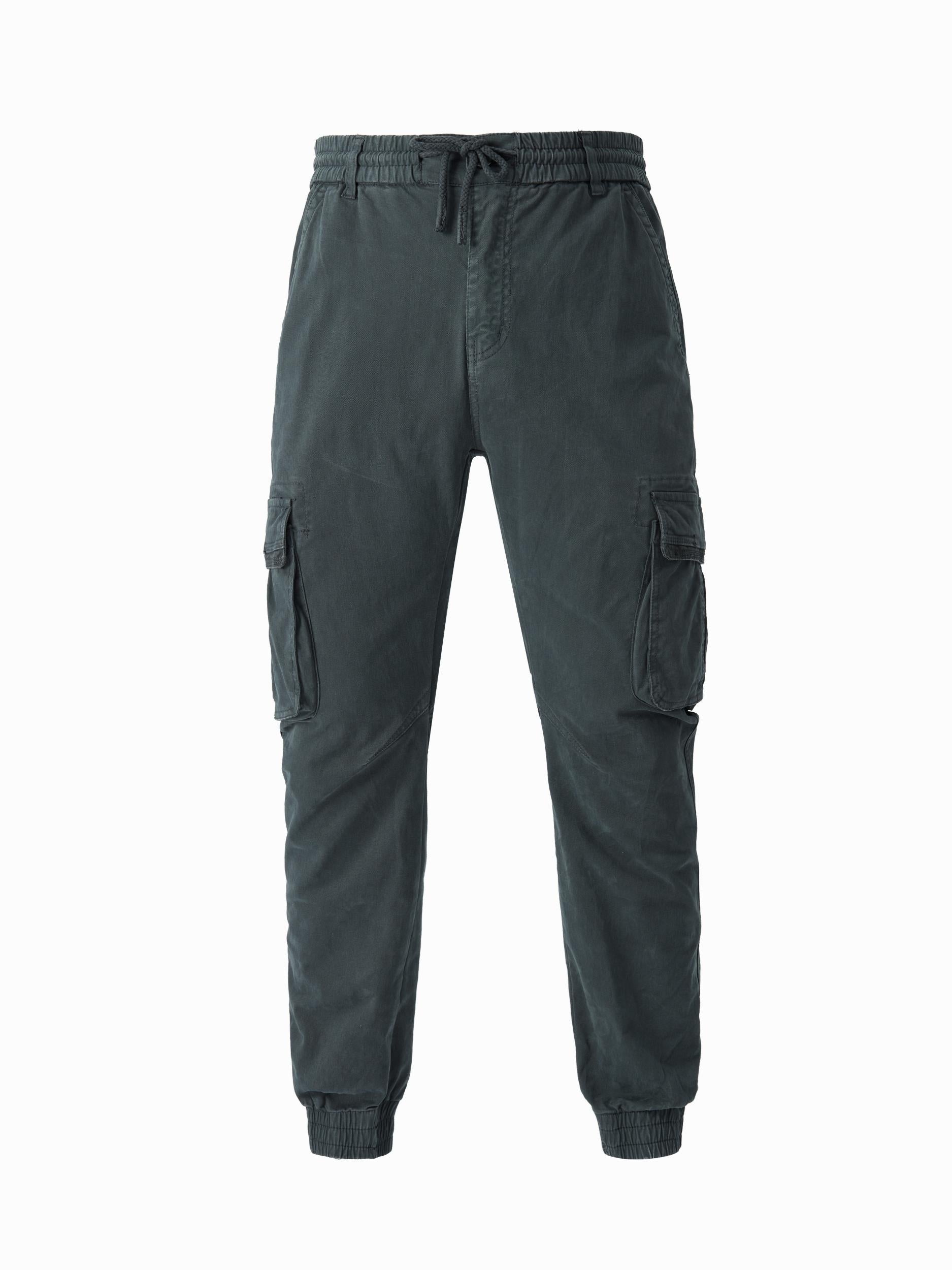 Cotton Classic Flap Pockets Cargo Pants Men's Casual Techwear