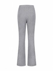 Ribbed Flared Pants Casual Women's Clothing