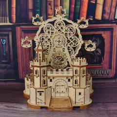 DIY Castle Ferris Wheel 3D Wooden Puzzle Music Box