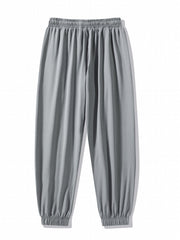 Men's Drawstring Plain Loose Jogger Pants Comfy Casual Light Trousers
