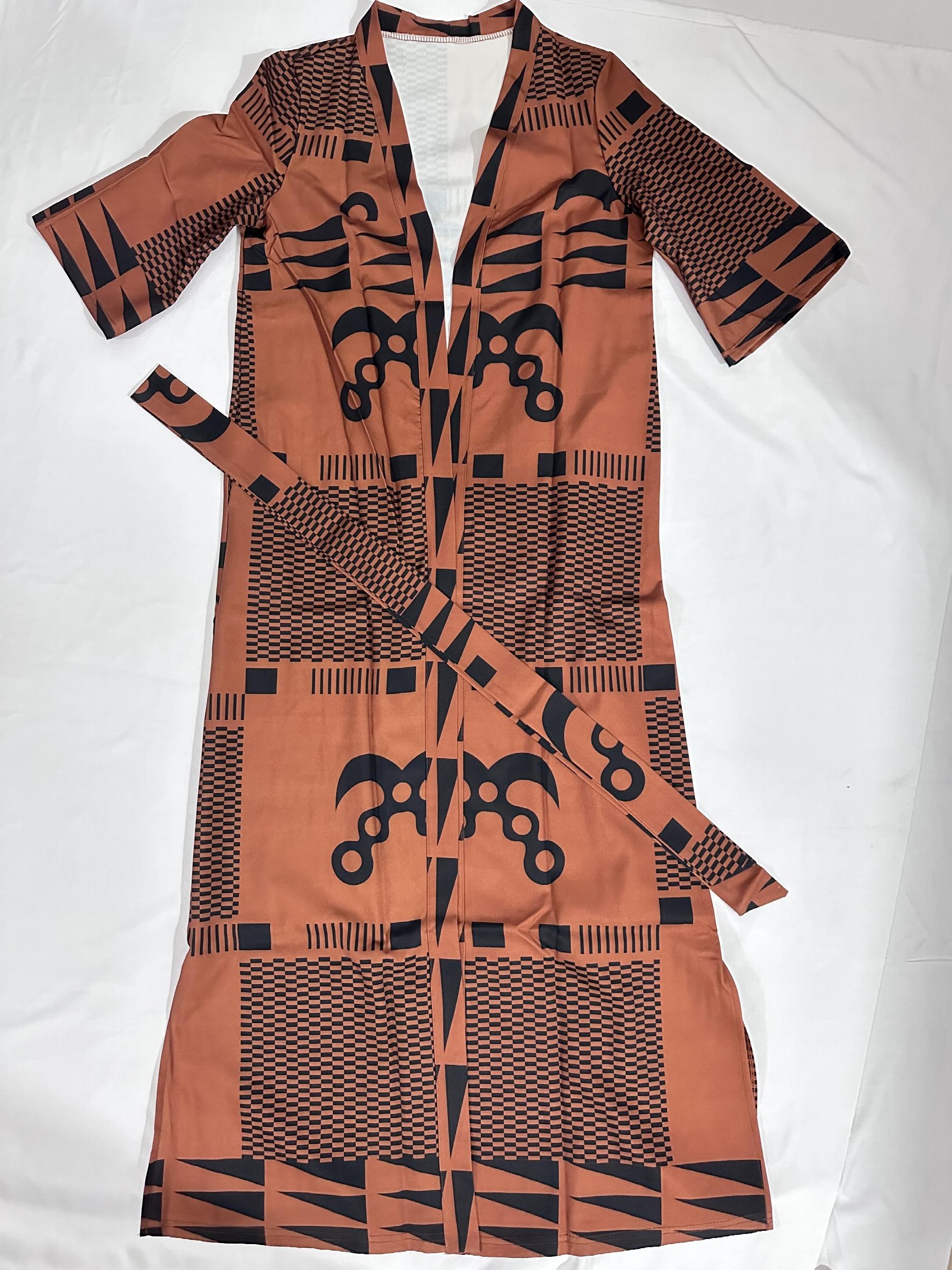 Graphic Print Windproof Jacket Vintage Long Length Outerwear