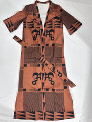 Graphic Print Windproof Jacket Vintage Long Length Outerwear