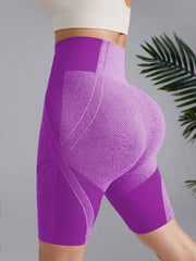 High Waist Yoga Shorts for Women - Blocks Design