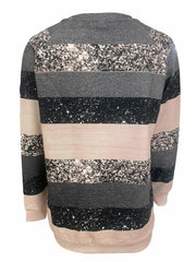 Striped Print Pullover Sweatshirt Casual Long Sleeve Crew Neck Sweatshirt