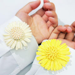 2pcs Floral Button Covers No Sewing Required for Men & Women's Shirts