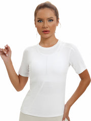 Women's Sports Yoga Short Sleeve T Shirt Casual Workout Top