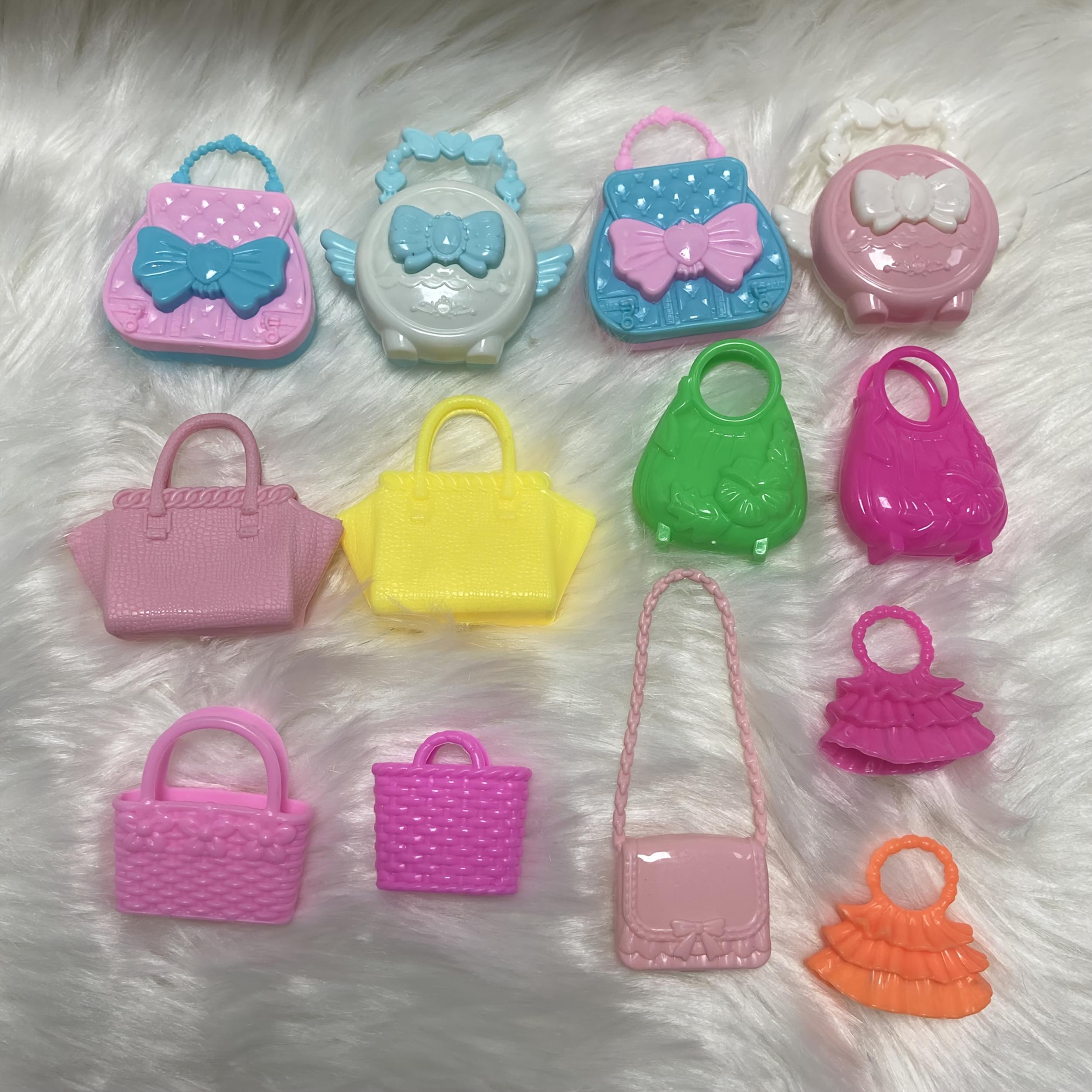 10pcs Doll Bags Mix Style Colorful Handbags for 11 8 Dolls Pretend Toy Girls