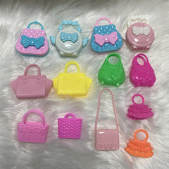 10pcs Doll Bags Mix Style Colorful Handbags for 11 8 Dolls Pretend Toy Girls