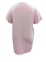 Heart Print Short Sleeve Round Neck Stretch Sleep Dress