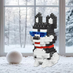 3D Dog Block Model Set - Husky & Pug - Artistic Display