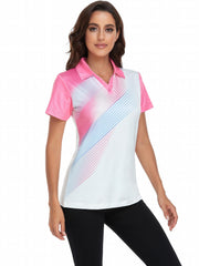 Half Button Golf Sports T Shirts Women's Polo Shirts
