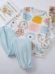 Warm & Bear Pattern Long Sleeve Pajamas