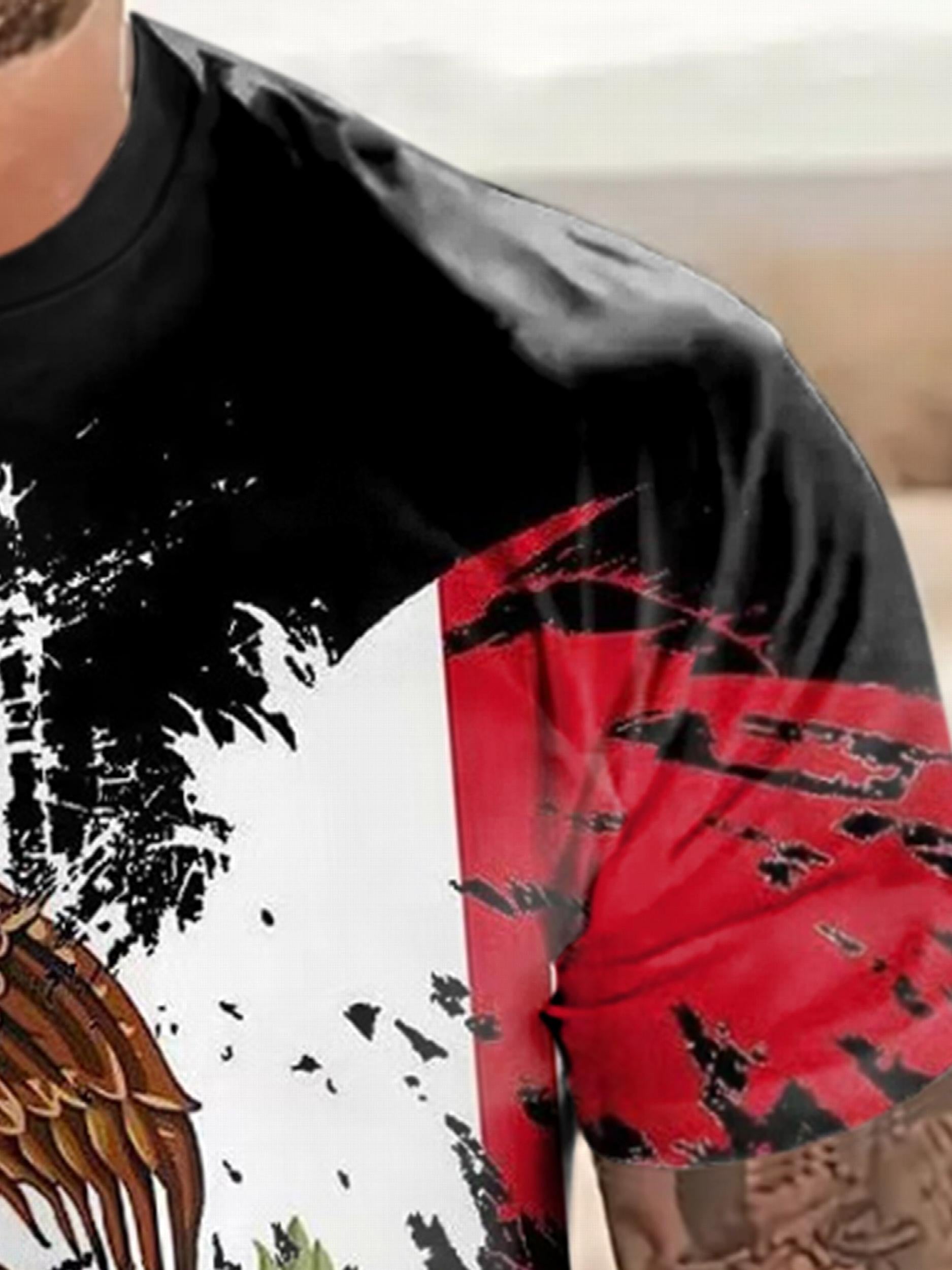 Men's Colorful Eagle Graphic T Shirt 3D Print Short Sleeve Tee