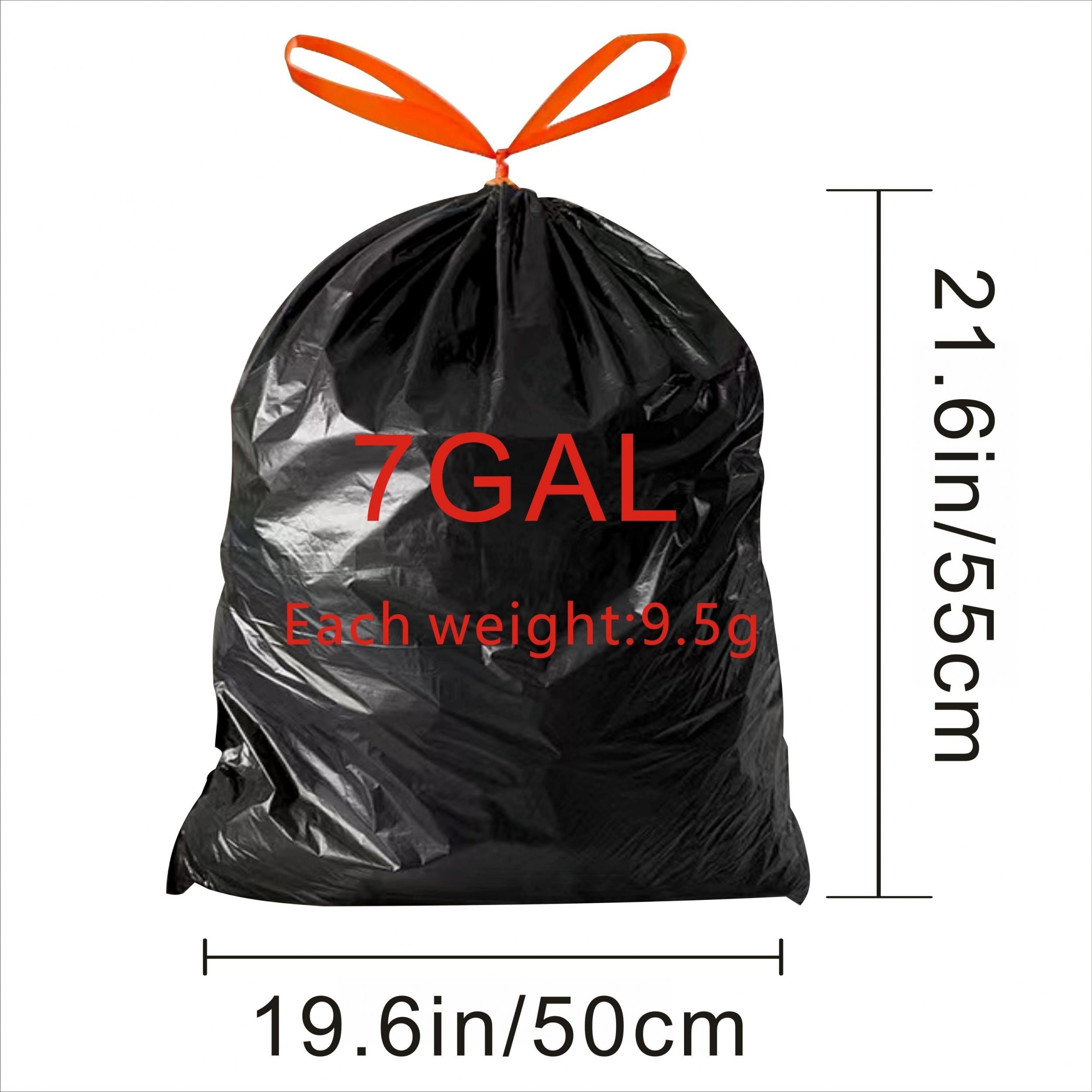 4-7 Gallon Garbage Bags 80-300pcs Drawstring Kitchen Trash Bags Heavy Duty