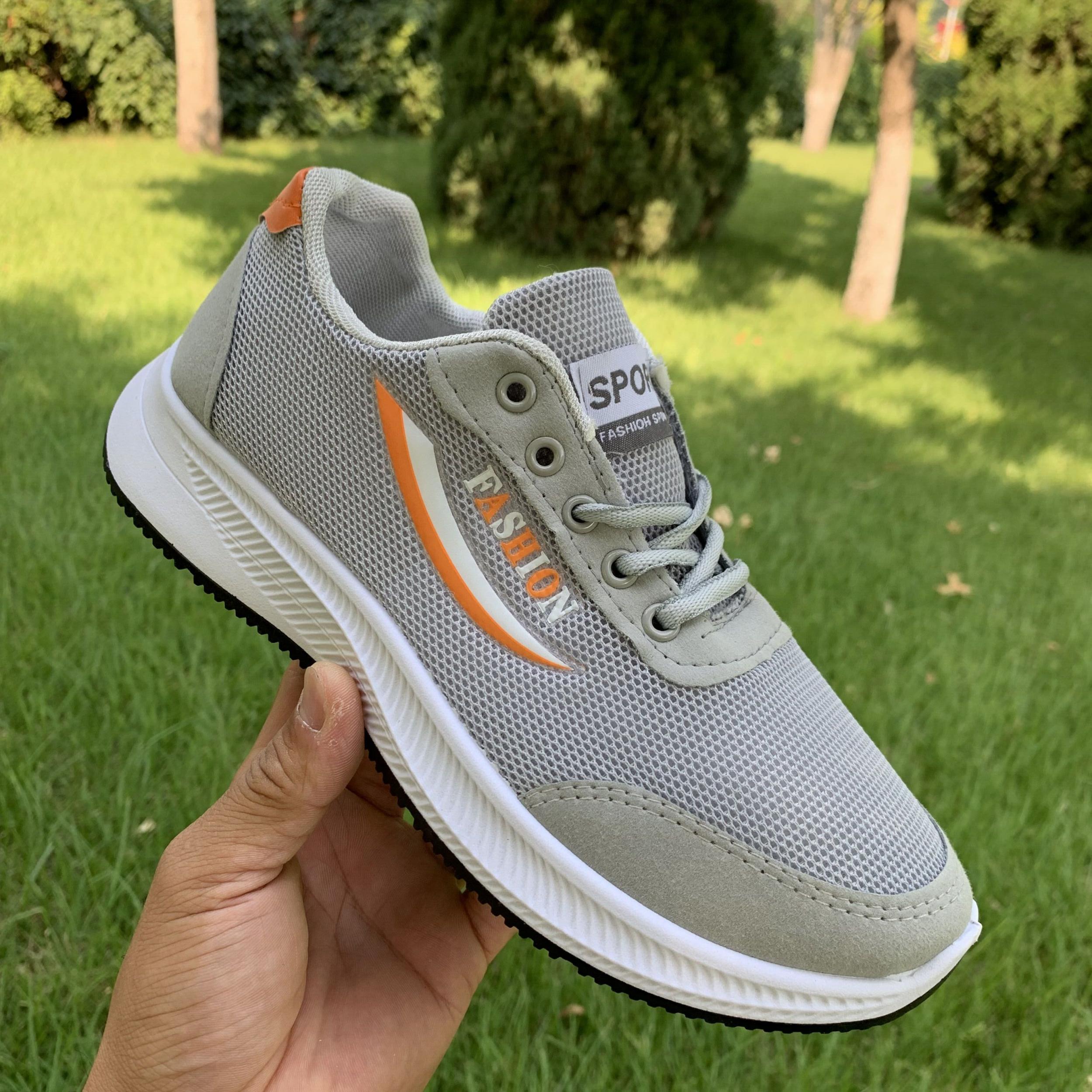 Men's Letter Print Mesh Sneakers Outdoor Sports Shoes