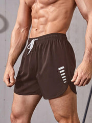 Men's Parallel Line Drawstring Shorts