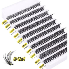 Wispy Natural Look Individual Lashes D Curling DIY Cluster Eyelash Extension