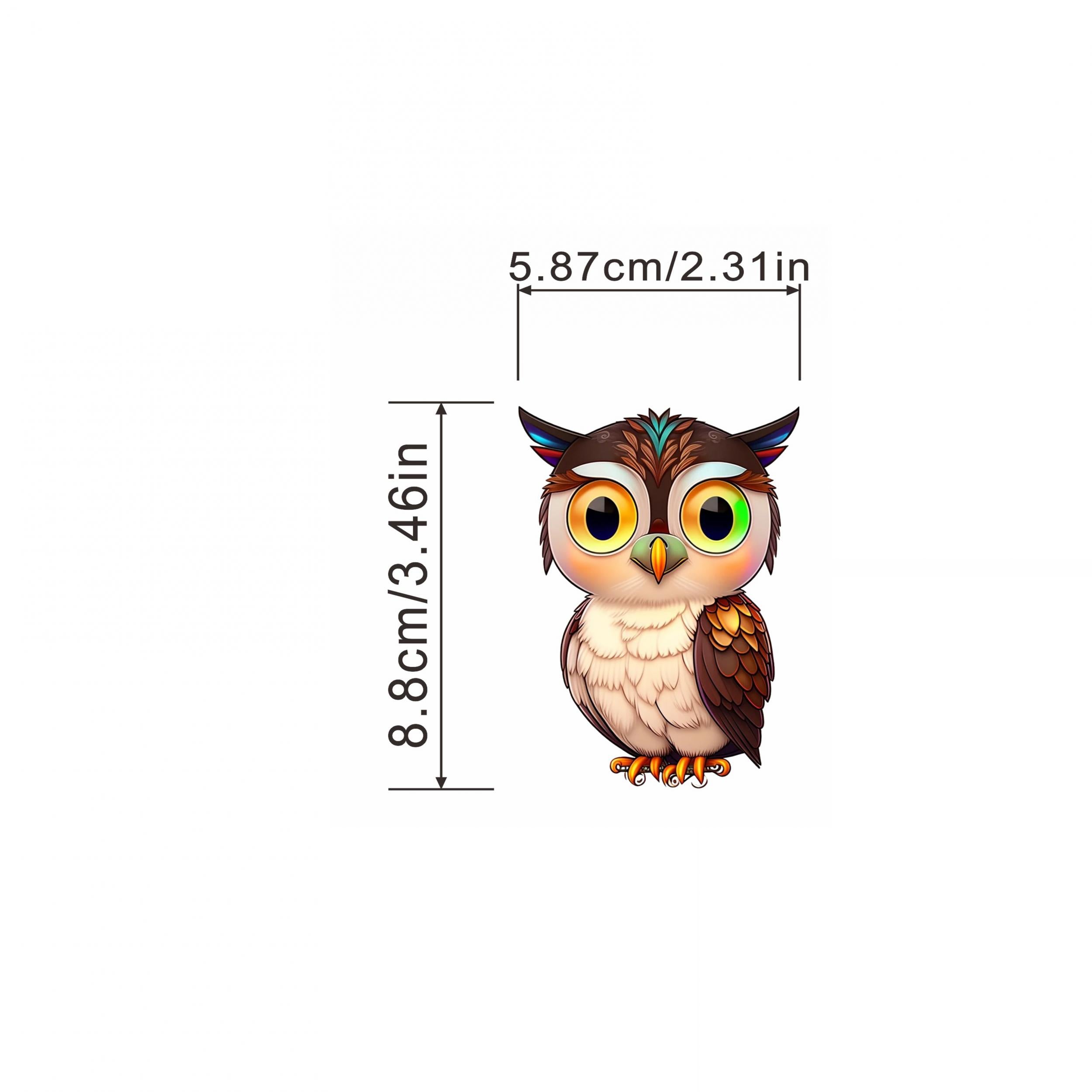 2pcs Owl Iron on Heat Transfer Sticker For DIY Clothing T Shirt Mask Jeans