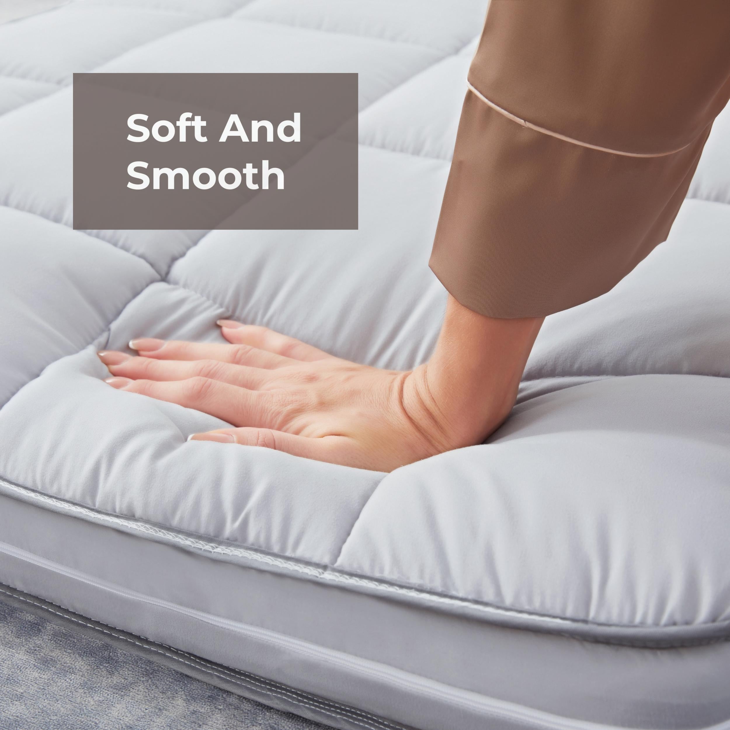Jamdok Gel Infused Memory Foam Cot Mattress Topper Narrow Twin
