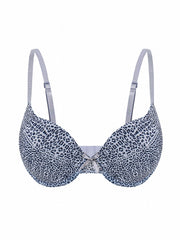 2pcs Solid & Leopard Push Up Bras Women's Lingerie