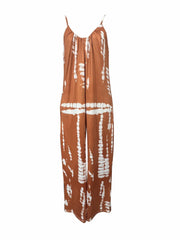 Tie Dye Wide Leg Jumpsuit Sleeveless Casual Loose Jumpsuit