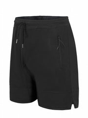 Men's Casual Active Zipper Pockets Shorts Stretch Waist Sports Shorts
