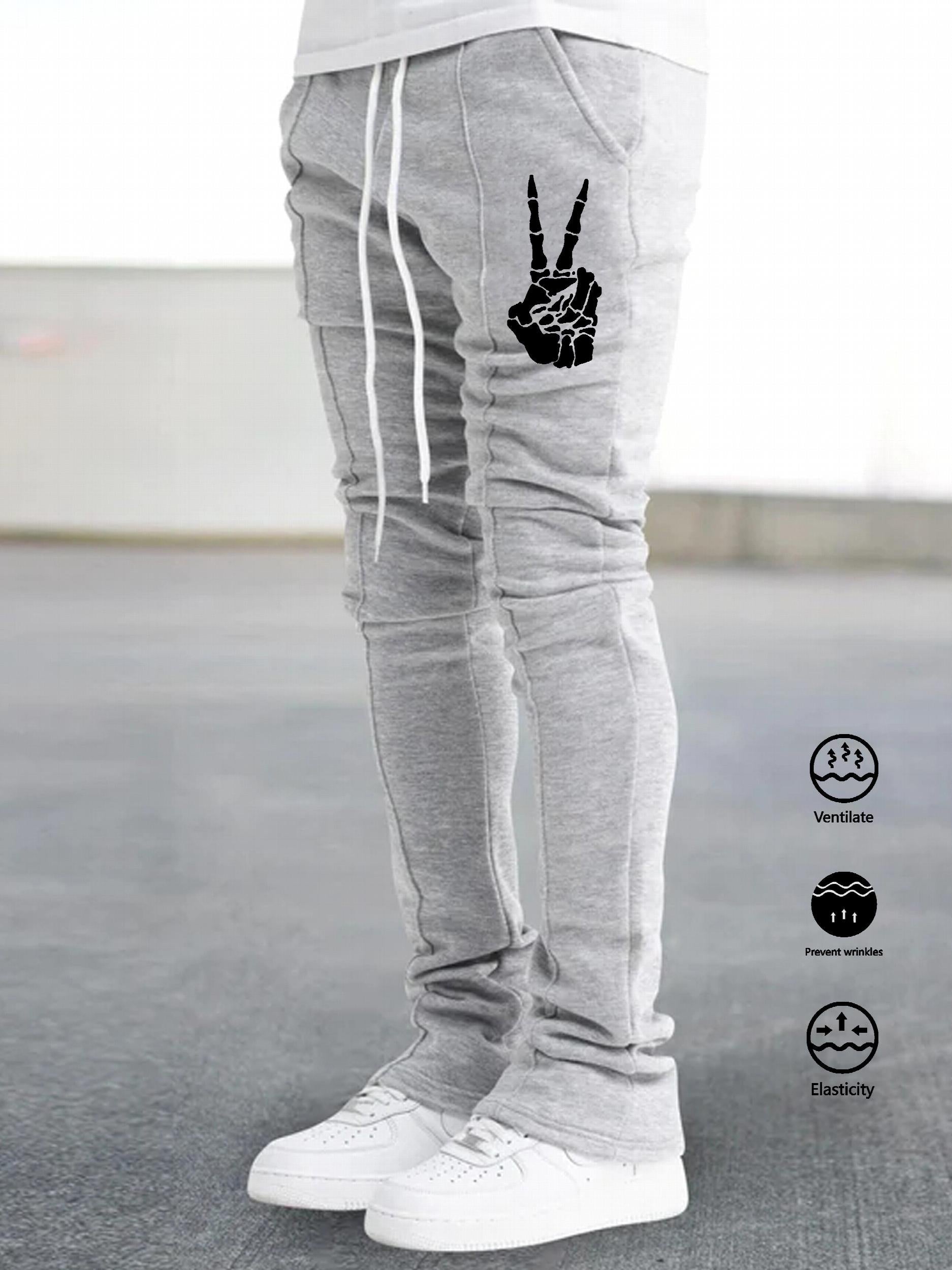 Men's Comfy Breathable Pants Drawstring Hip Hop Clothing