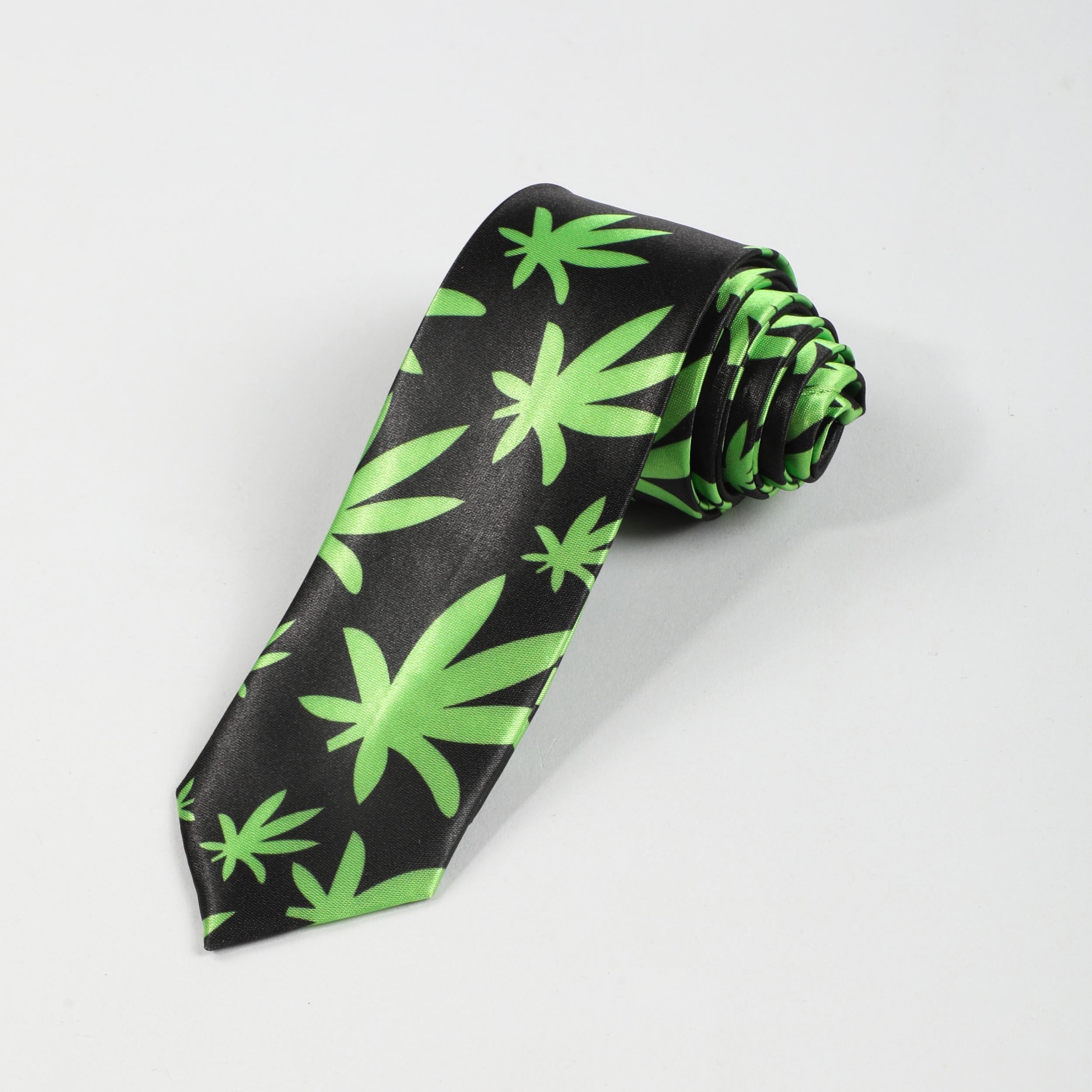 Men's Vacation Floating Leaf Silky Tie