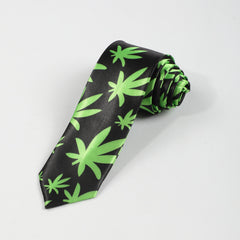 Men's Vacation Floating Leaf Silky Tie