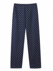 Heart Print Sleep Bottoms Cozy Sleep Pants With Pocket Women's Sleepwear
