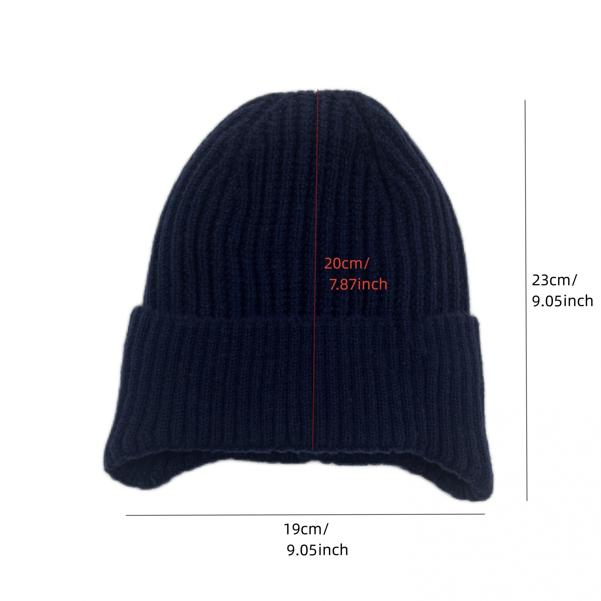 Winter Velvet Thickened Knitted Hat Warm Beanies For Men