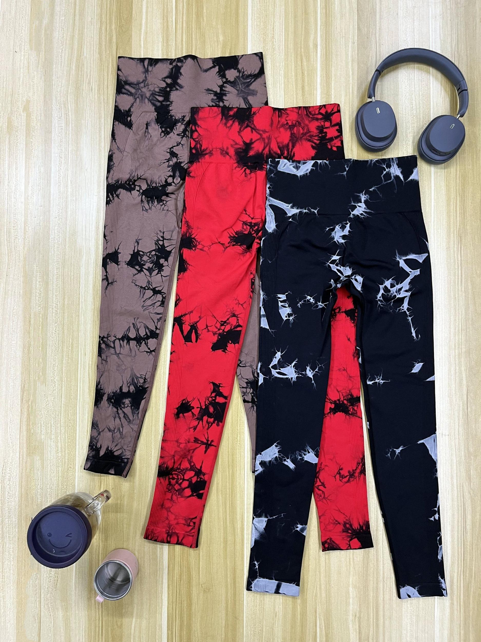 Tie Dye Yoga Leggings High Waist Workout Tight Sports Pants