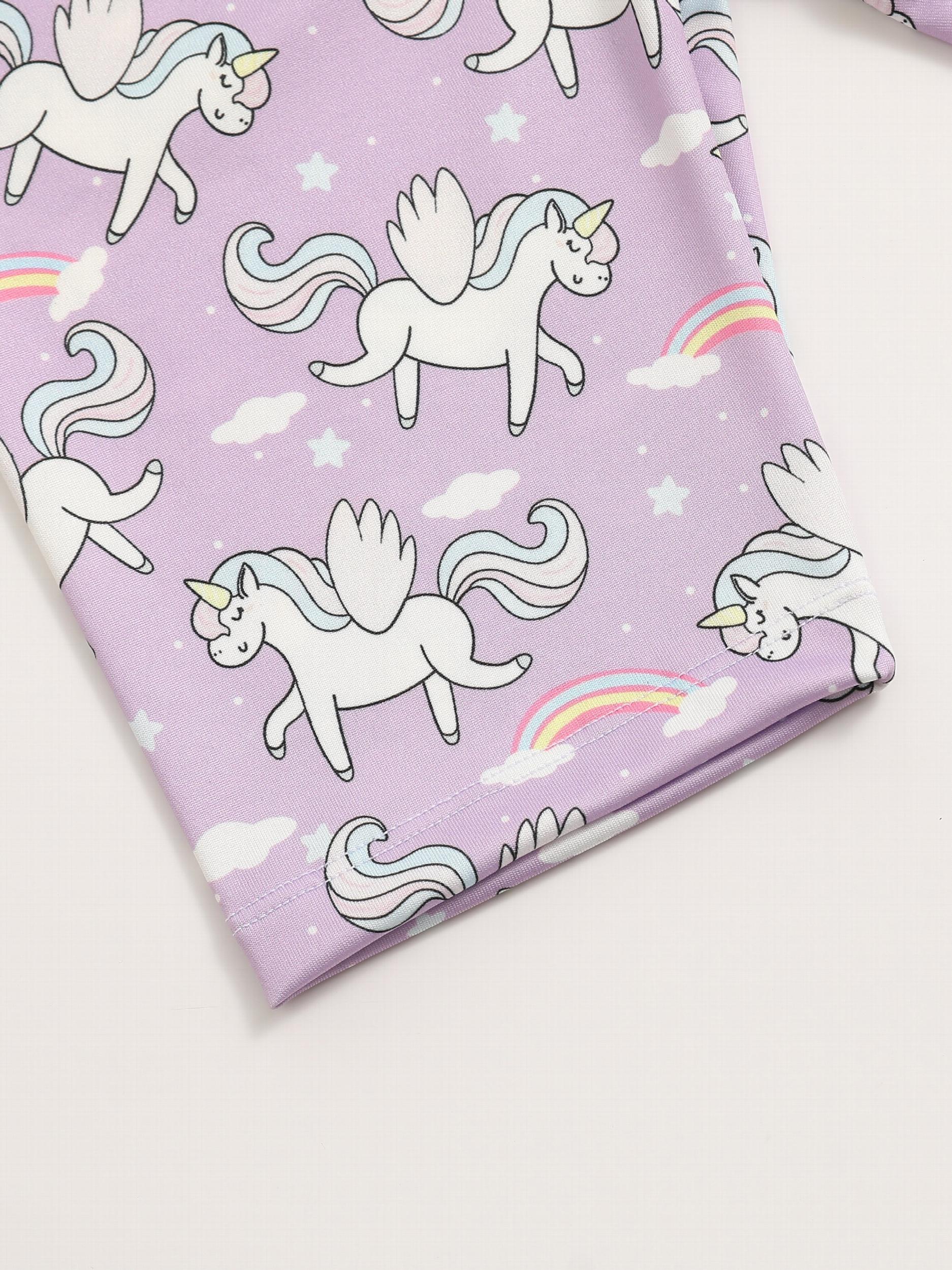 Toddler Girls Unicorn Dance Shorts Breathable Stretchy Safety