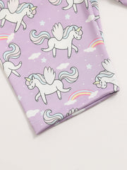 Toddler Girls Unicorn Dance Shorts Breathable Stretchy Safety
