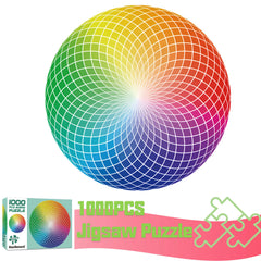 1000pcs Gradient Circle Jigsaw Puzzle Green to Red Challenging Puzzle