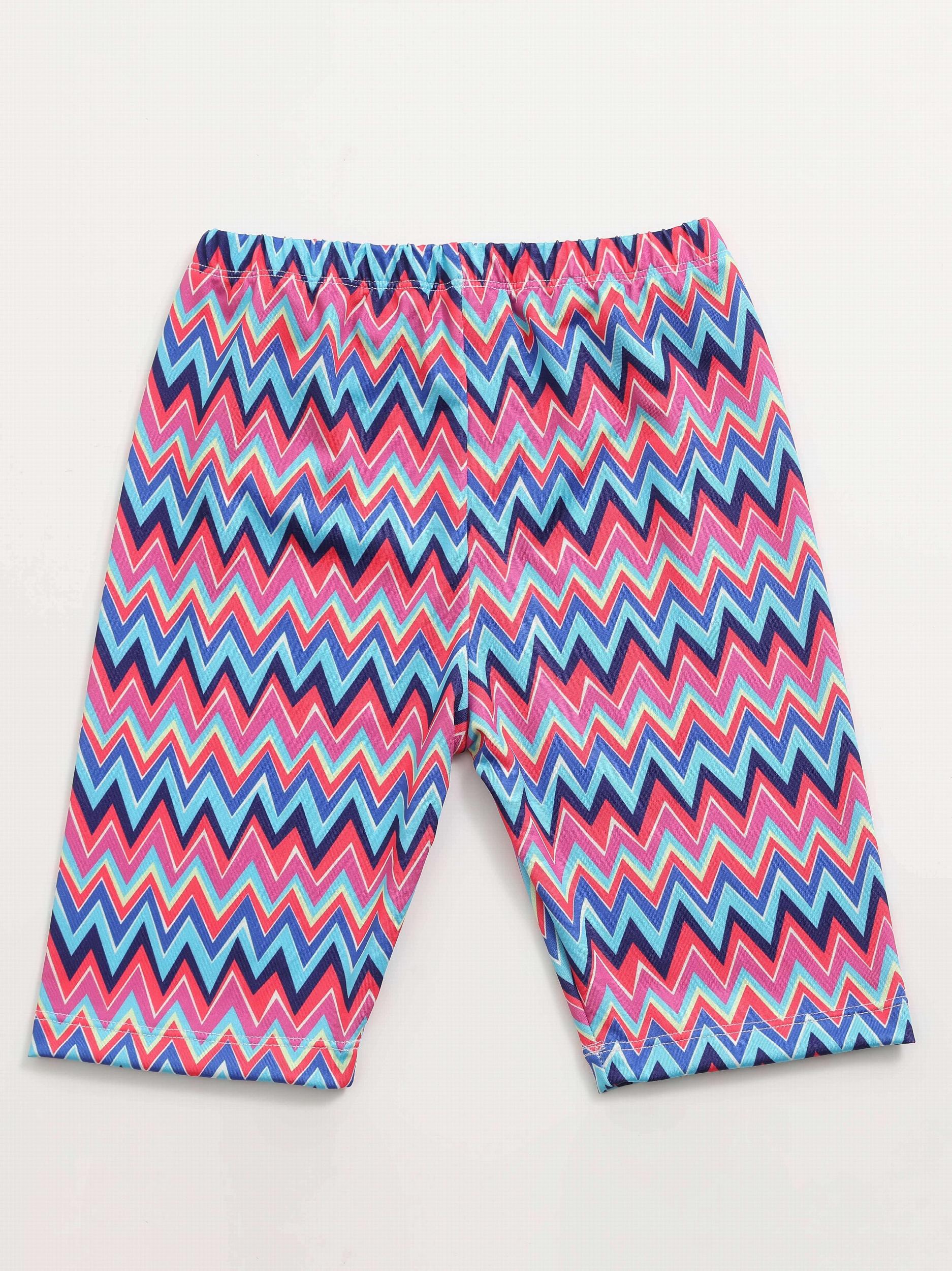 Toddler Girls Geometric Pattern Dance Shorts Breathable Stretchy
