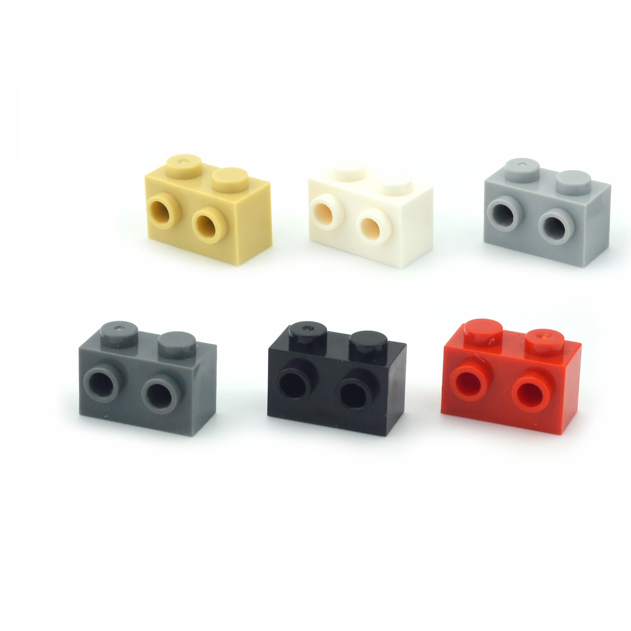 Thick DIY Brick 1x2 Side Protruding Building Blocks 60pcs