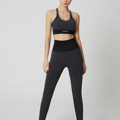 Seamless Top Pant Yoga Set Tight Hip High Waist Yoga Suit