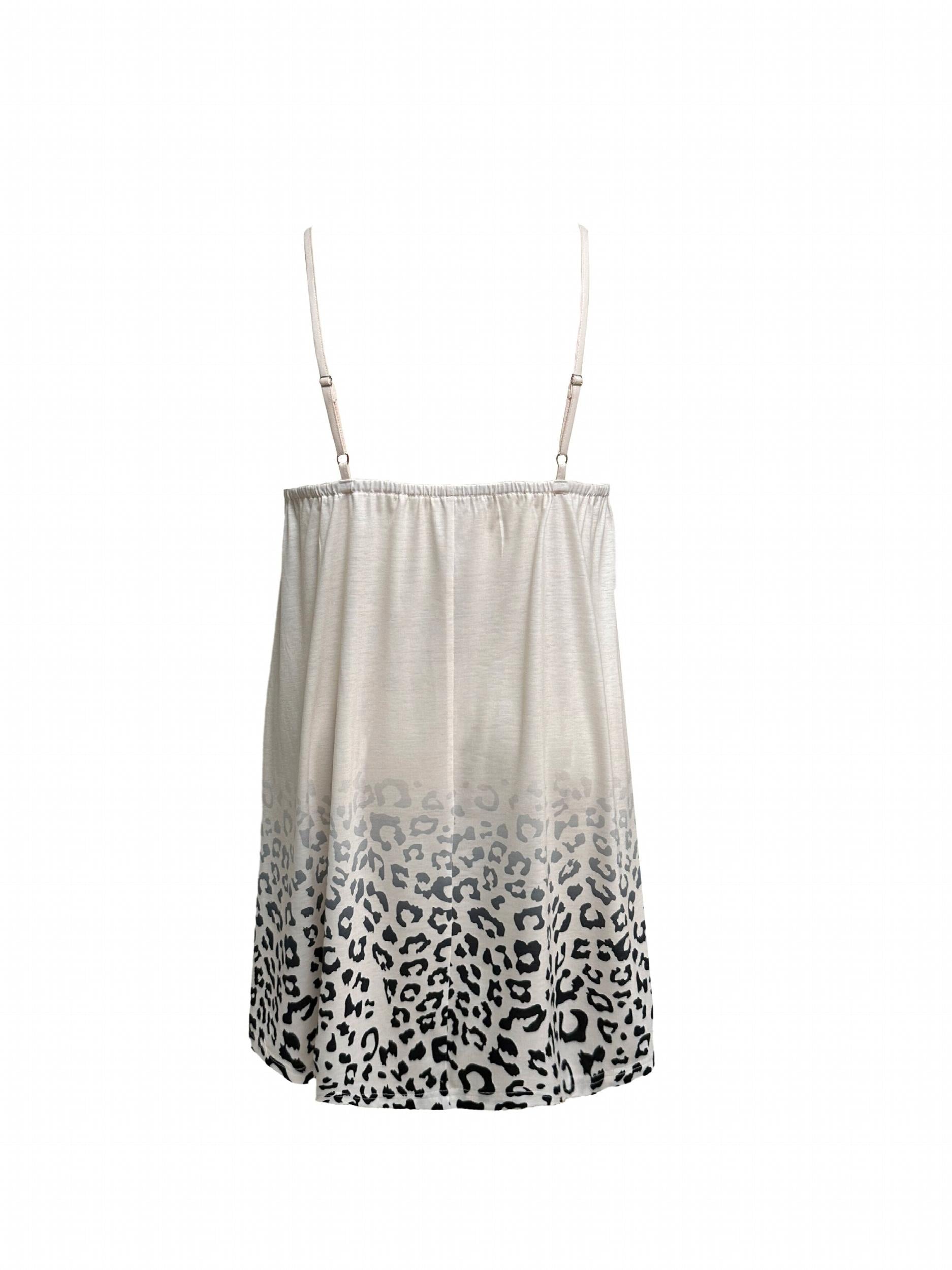 Leopard Print V Neck Cami Sleep Dress