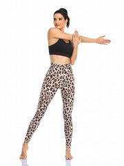Leopard Print Yoga Leggings High Stretch Tight Pants