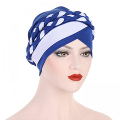 Double Braided Turban Cap Pre tied Headwrap Casual Beanie