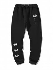 Men's Butterfly Print Jogger Sweatpants Casual Sport Pants