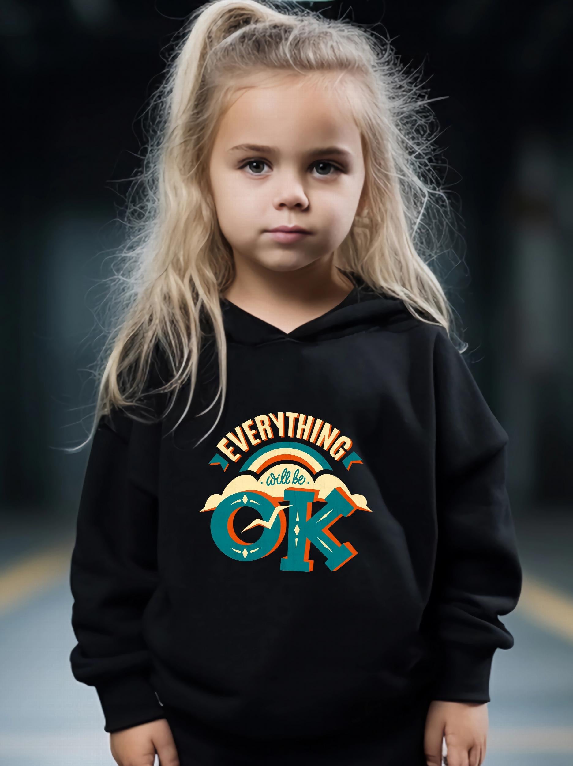 Girls Long Sleeve Hoodie Sweatshirt & Sweatpants Set