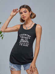 Music Graphic Tank Top for Women